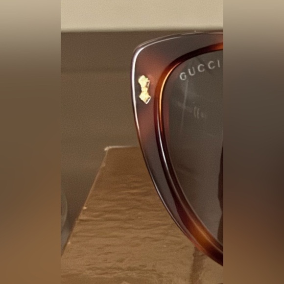 NWT Gucci Women’s Tortoise and Gold Cat-Eye Sunglasses 3804/S - Picture 7 of 7